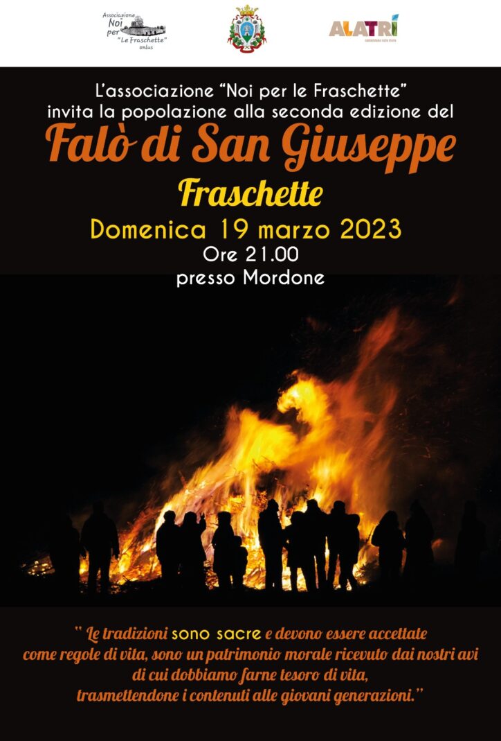 Al momento stai visualizzando Falò di San Giuseppe